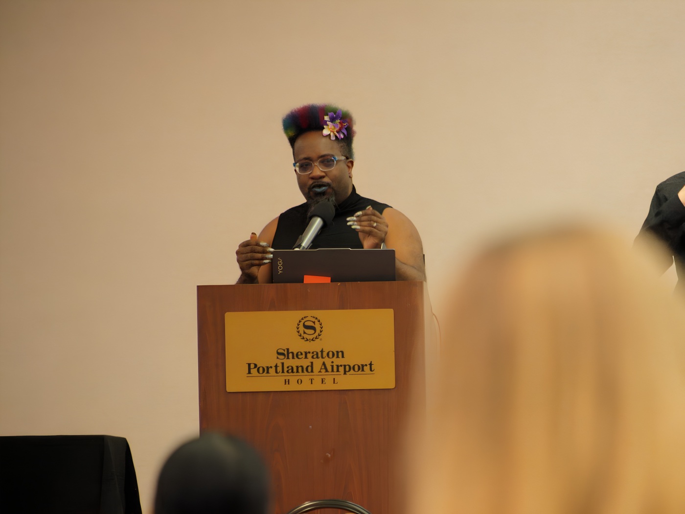 Mx. Randall Leonard speaking at the Meaningful Care Conference